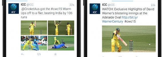 Twitter-ICC-Cricket timeline