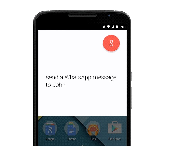 Google Now WhatsApp