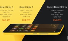 Xiaomi Redmi Note 2 variants